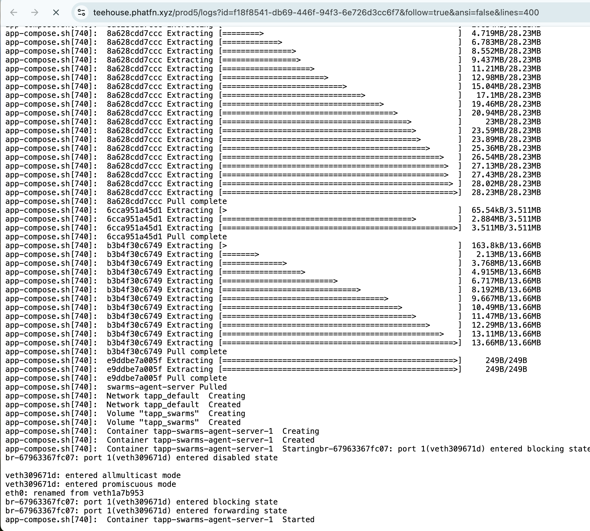 Detailed initialization logs