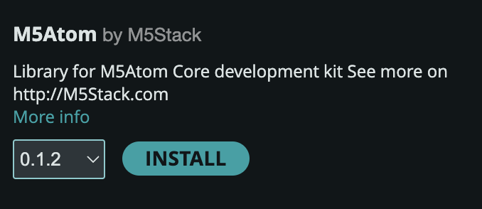 Install M5Atom library